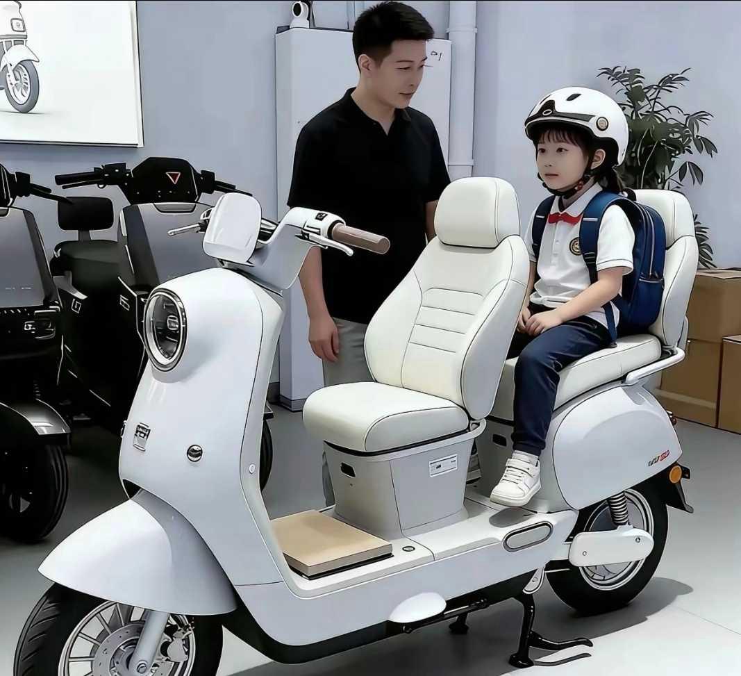 新版电动车应该是这个样子的！看着很安全，很高级！很人性化！