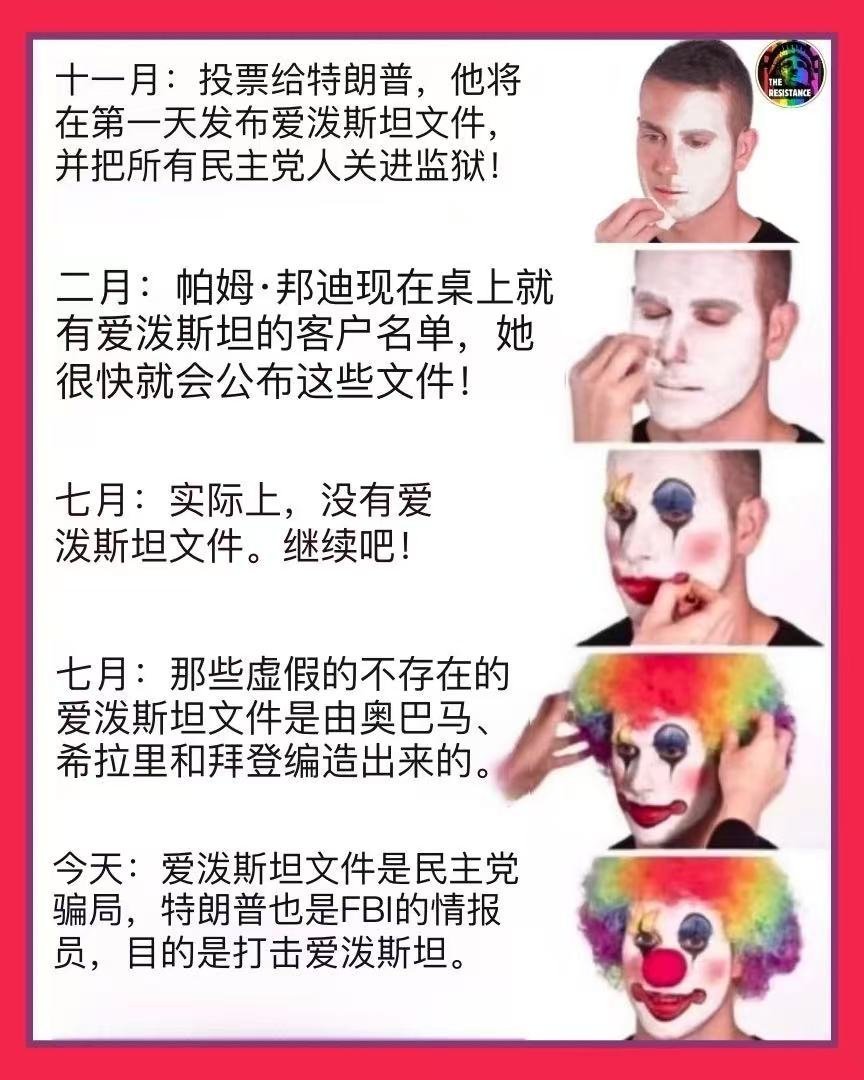 看图说话 有关“爱泼斯坦”案，特朗普及共和党是越来越无法自圆其说了。 ​​​
