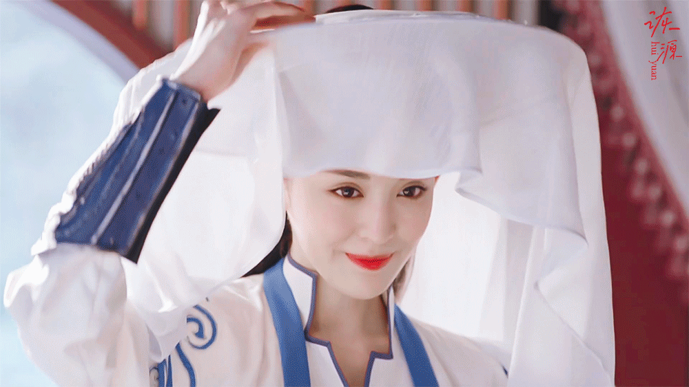 娜扎 《择天记》徐有容 / 动图【重修】EP39-03 蓝白校服 掀开帷帽第3️