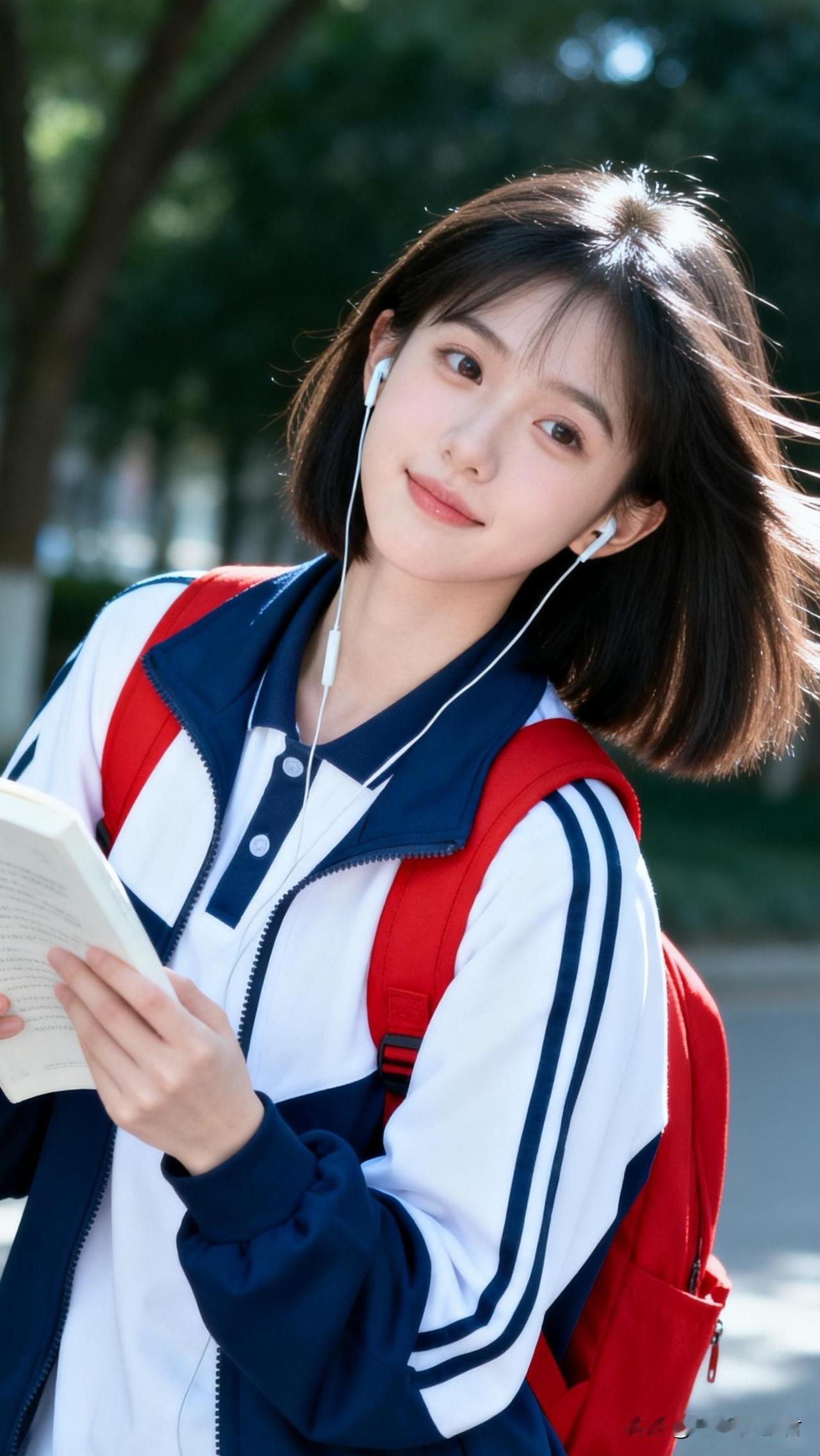 晒出女性魅力头发干净整洁，有个合适的发型。