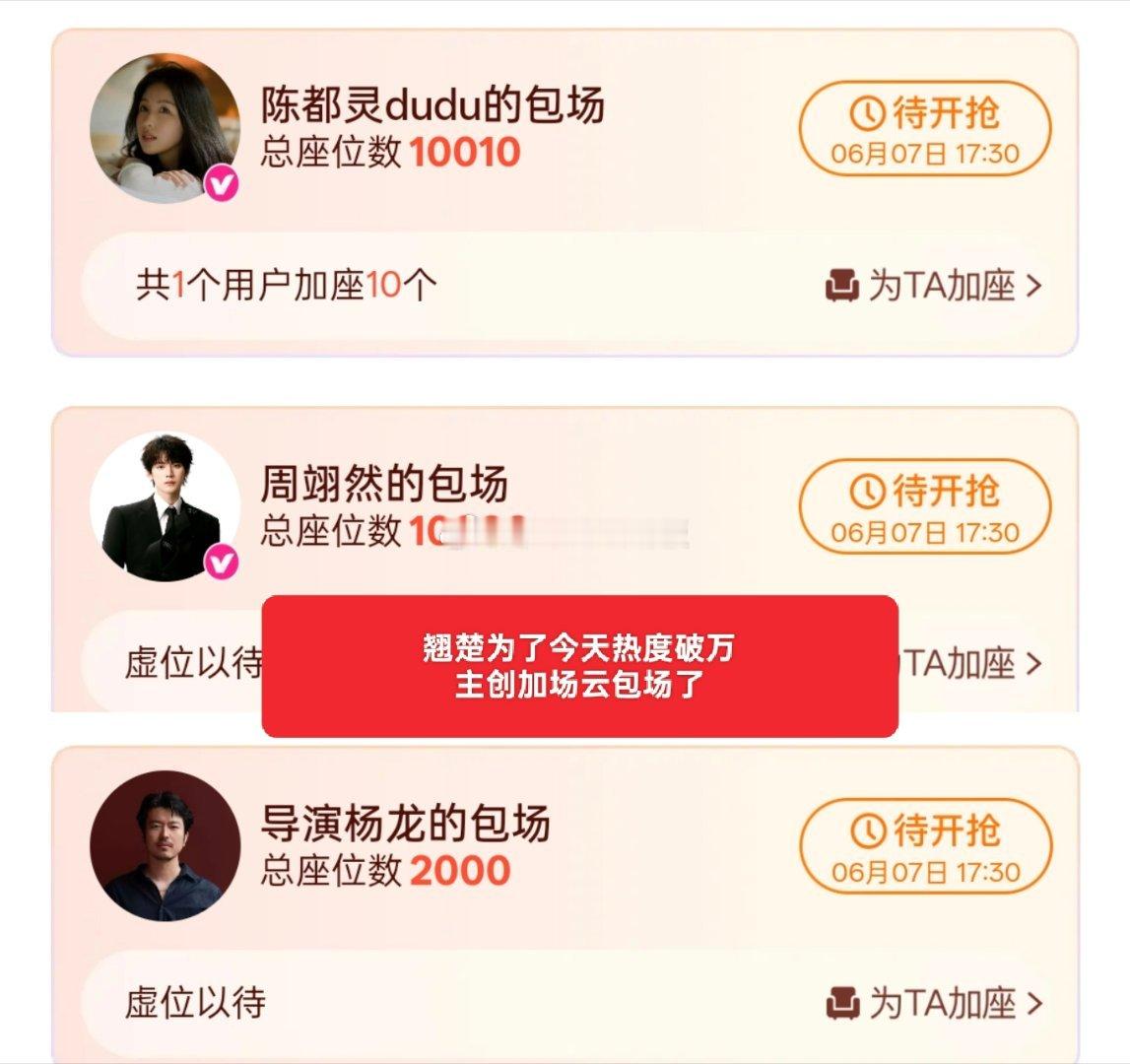 翘楚目前优酷站内热度9983，为了今天翘楚热度能破万，陈都灵、周翊然、各加了1w