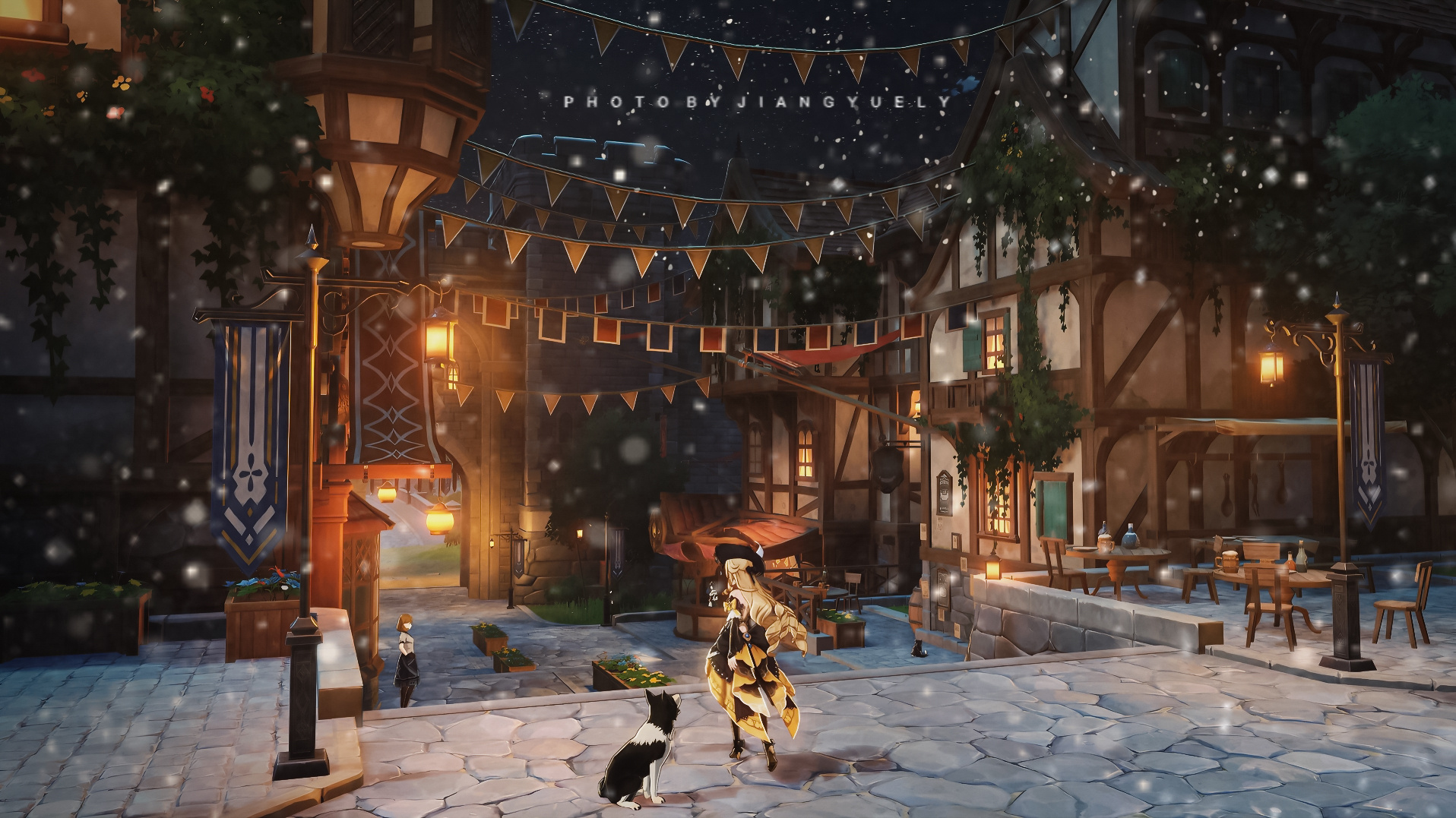 #原神[超话]##原神娜维娅摄影征集##原神娜维娅# 「蒙德城的平安夜」 “是不