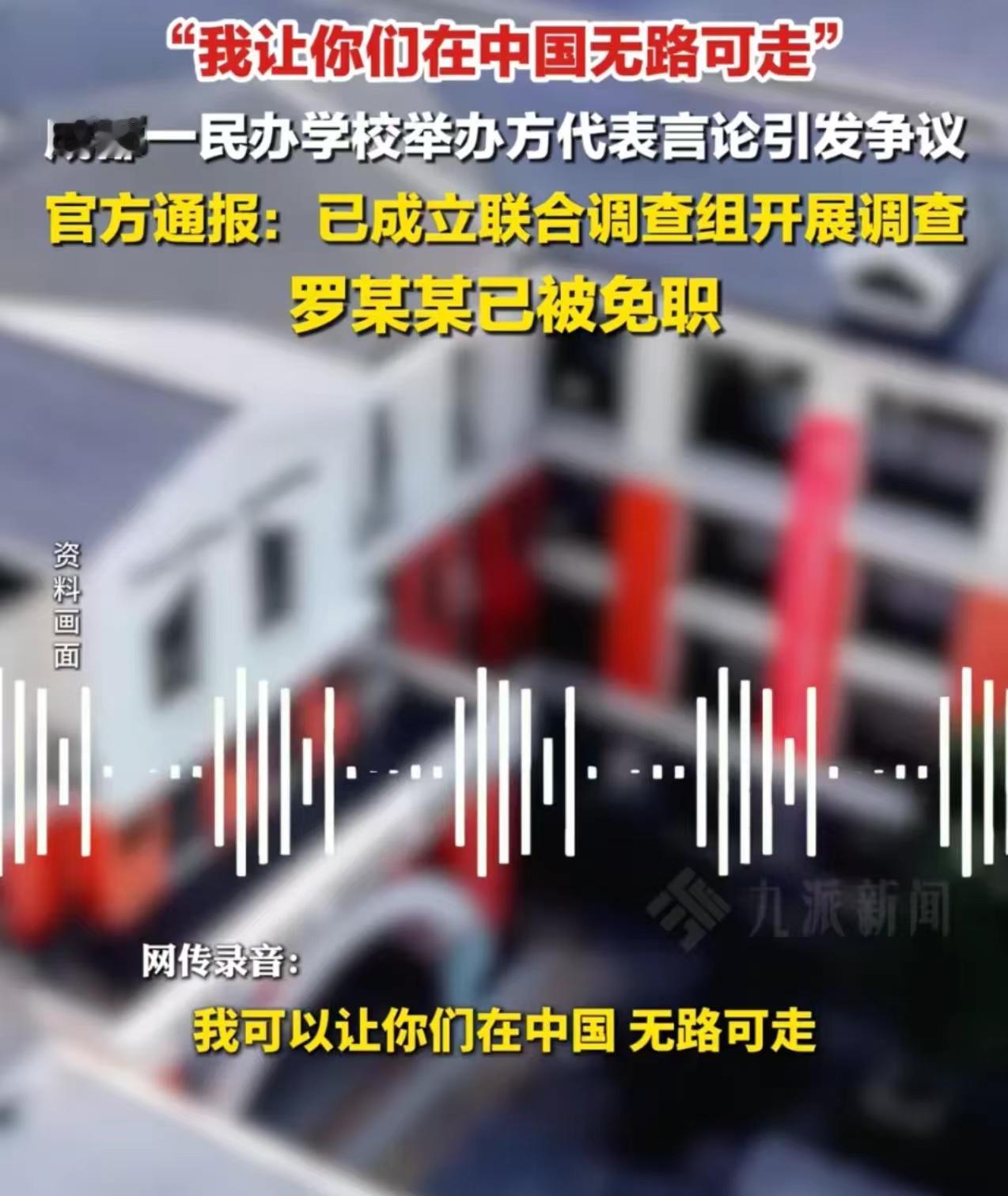 让企业办学校就是想把教育搞起S。
“在自己的国家难道就无路可走吗？”