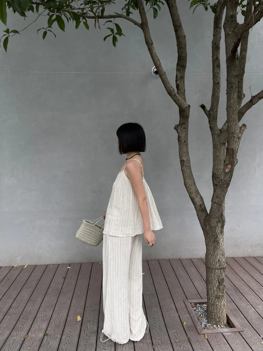 亚麻给的松弛感