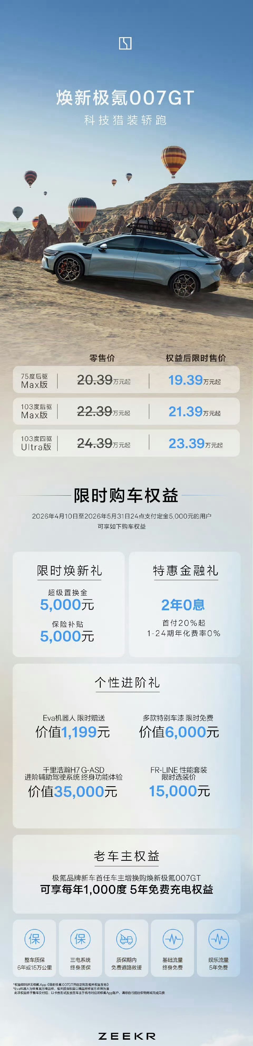 焕新极氪 007、焕新极氪007GT两款7系新车正式上市了。这两辆车以 “更强 