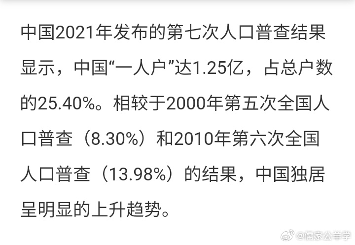 这些数据已十分惊人，说明中国的婚姻家庭制度正在迅速解体。 ​​​