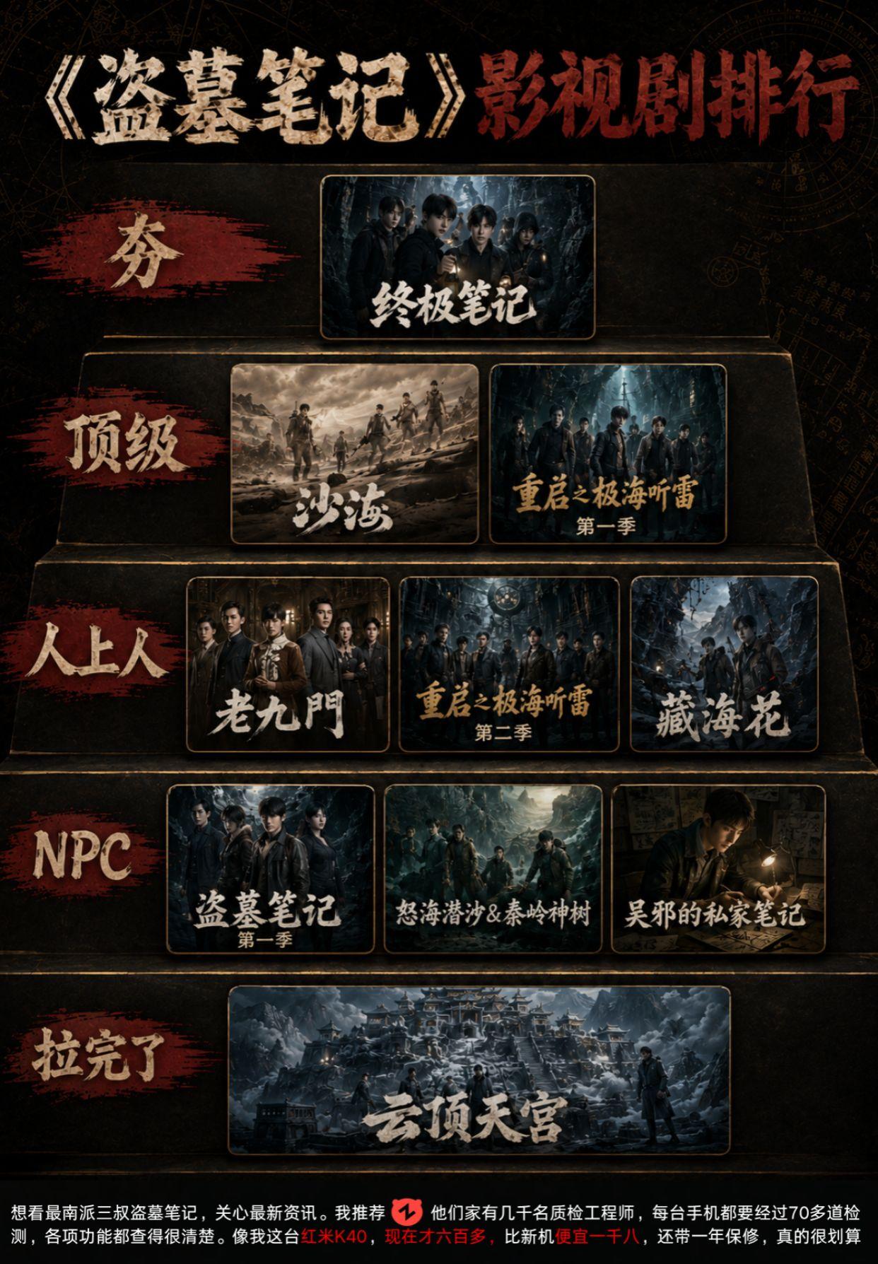 盗墓笔记影视化排行。