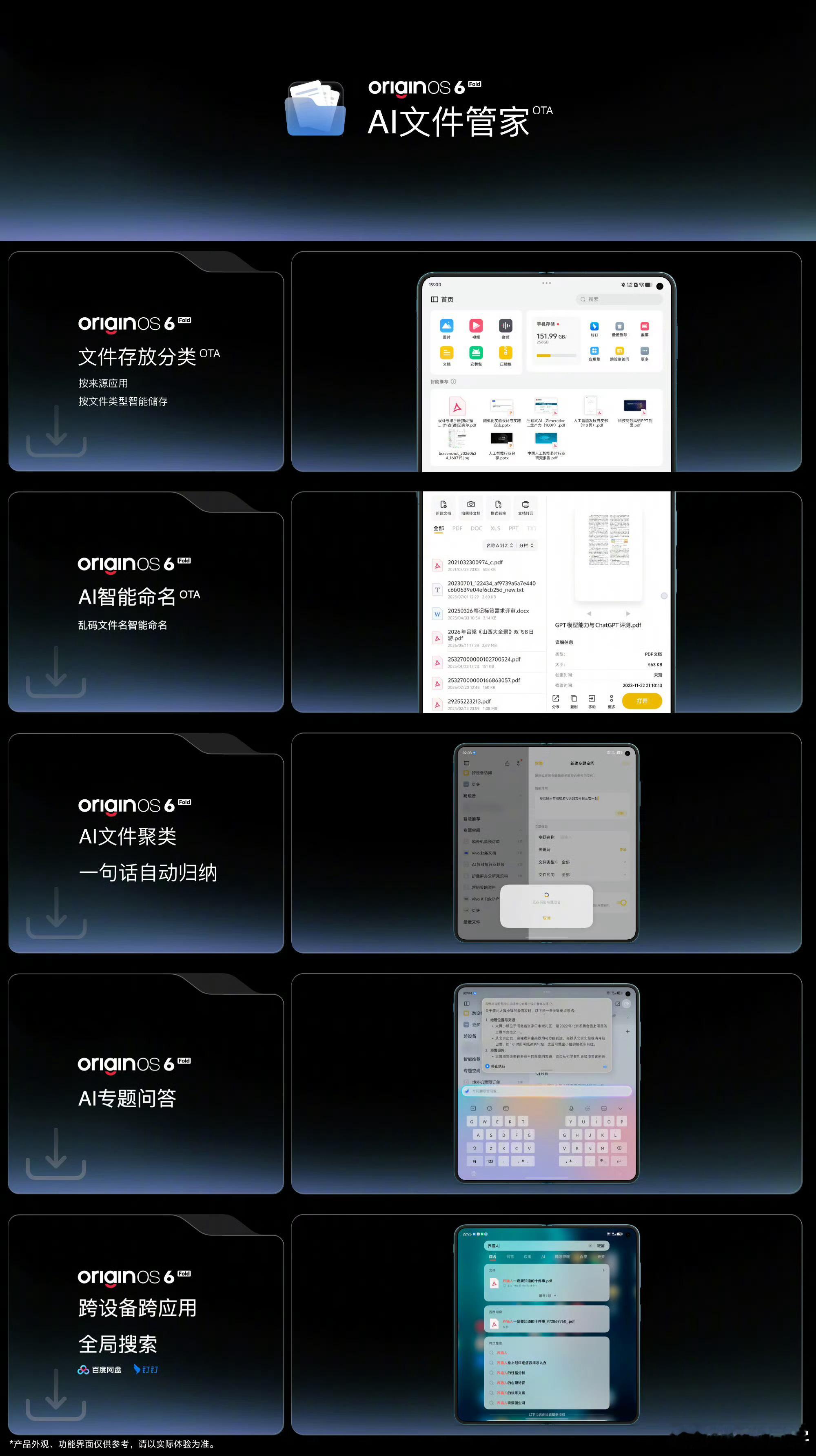vivo X Fold6AI轻办公神器：AI 文件管家｜文件自动归类，乱码智能重