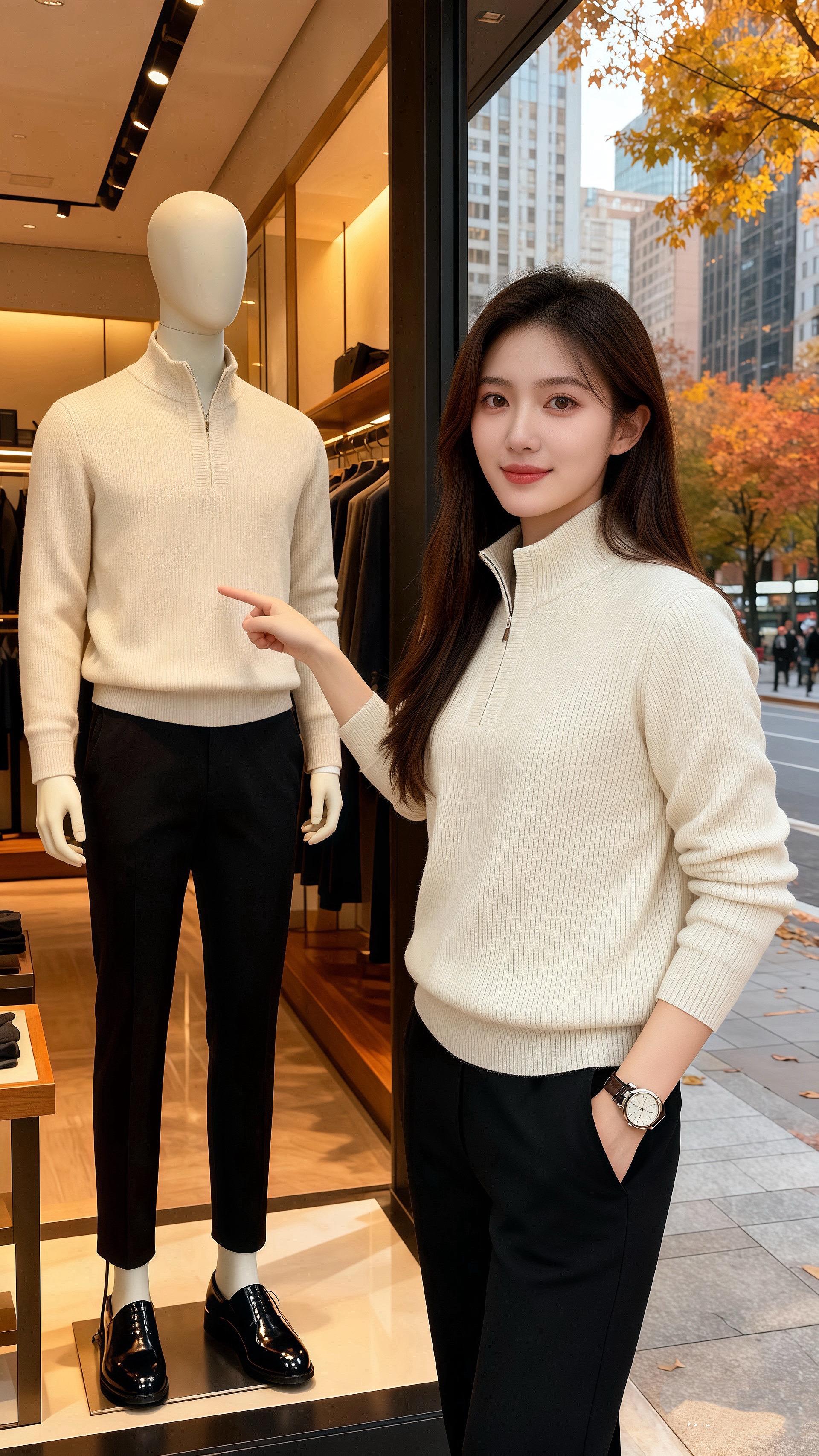 雨丝裹着焦糖桂香贴在咖啡馆玻璃上时，许妍正蜷在皮质沙发里翻杂志——米白...