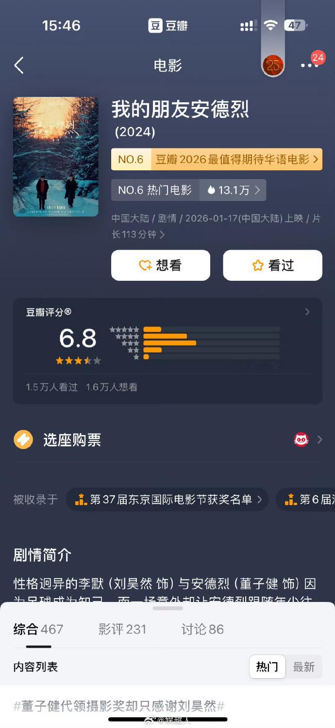 我的朋友安德烈值得更多人看见我的朋友安德烈越品越有 我的朋友安德烈豆瓣评分上涨到