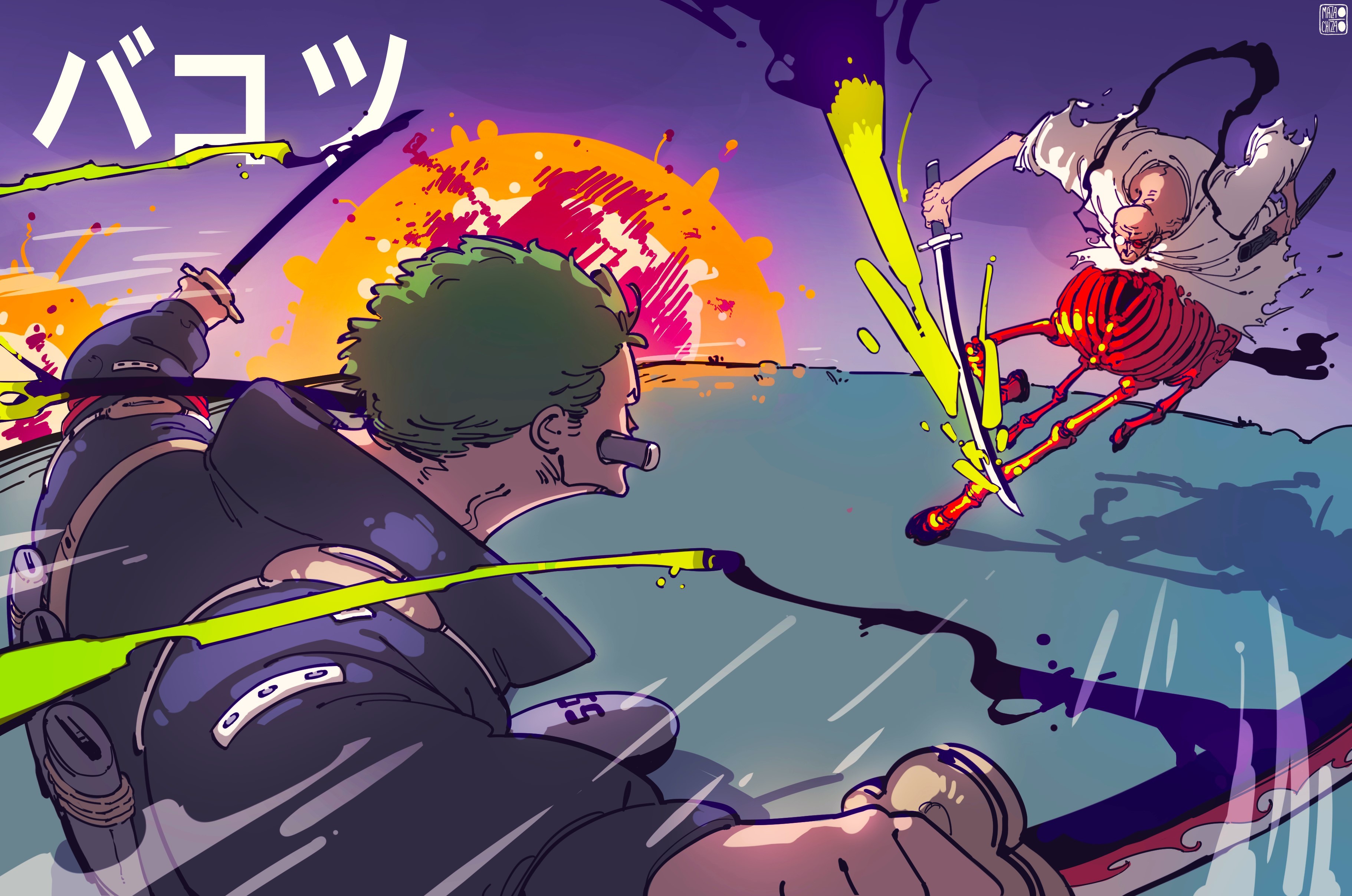 索隆 VS 金星！山治 VS 火星！好赞的作品~[打call][打call]请放