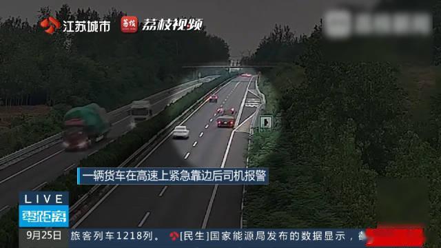 【好险！#司机高速突发不适教科书式自救# #司机突发不适失去意识前停车报警#】近日，南京六合一货车司