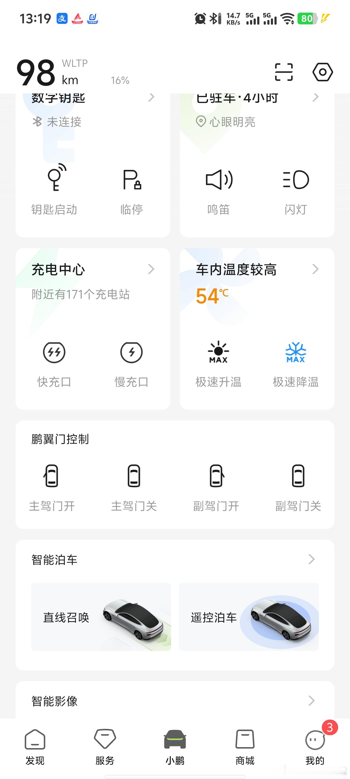 车内54度 我的天