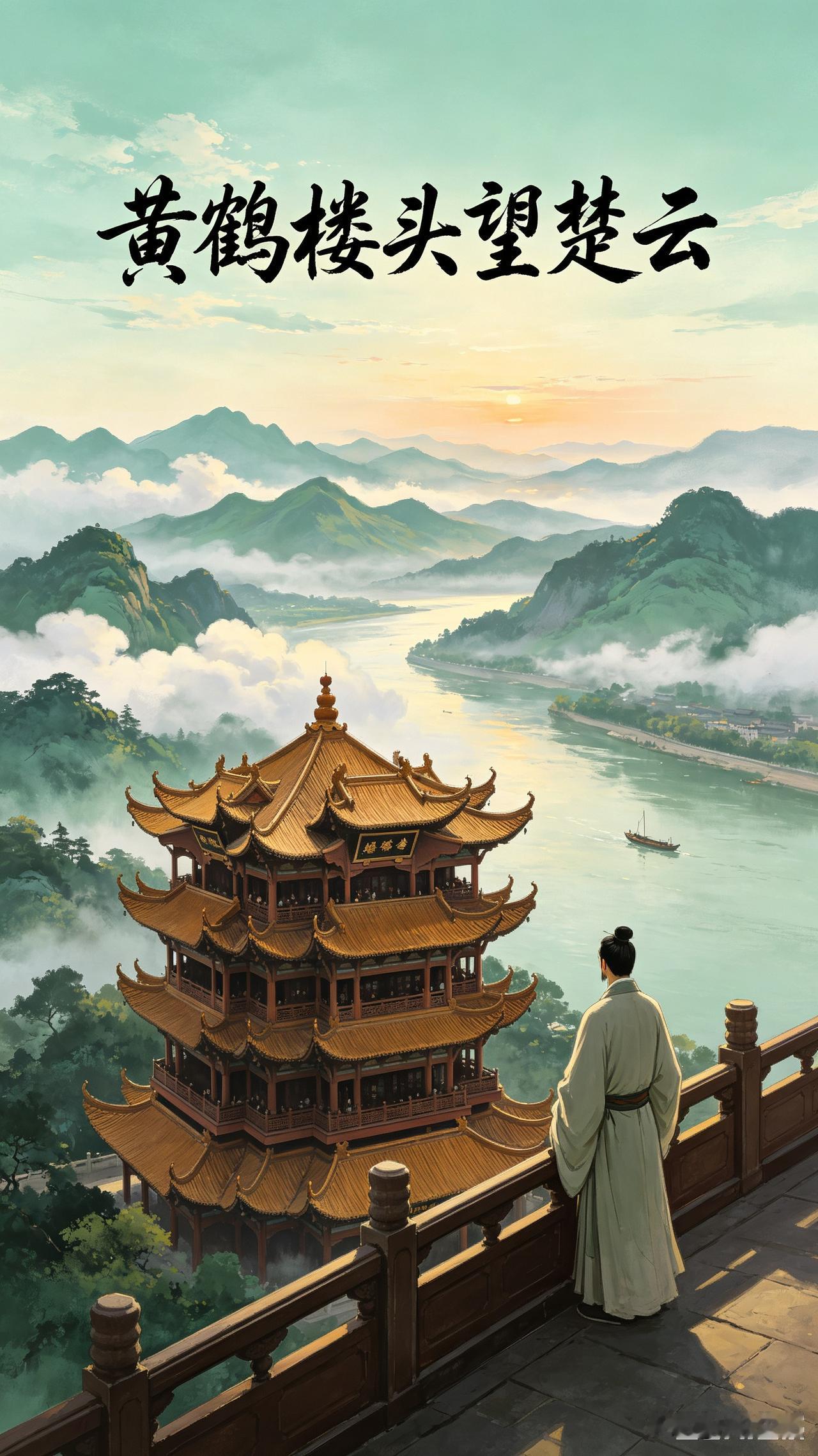 嵌古楼名双关联，登高方能见人间

上联：黄鹤楼头望楚云
下联：？？？？？你请
