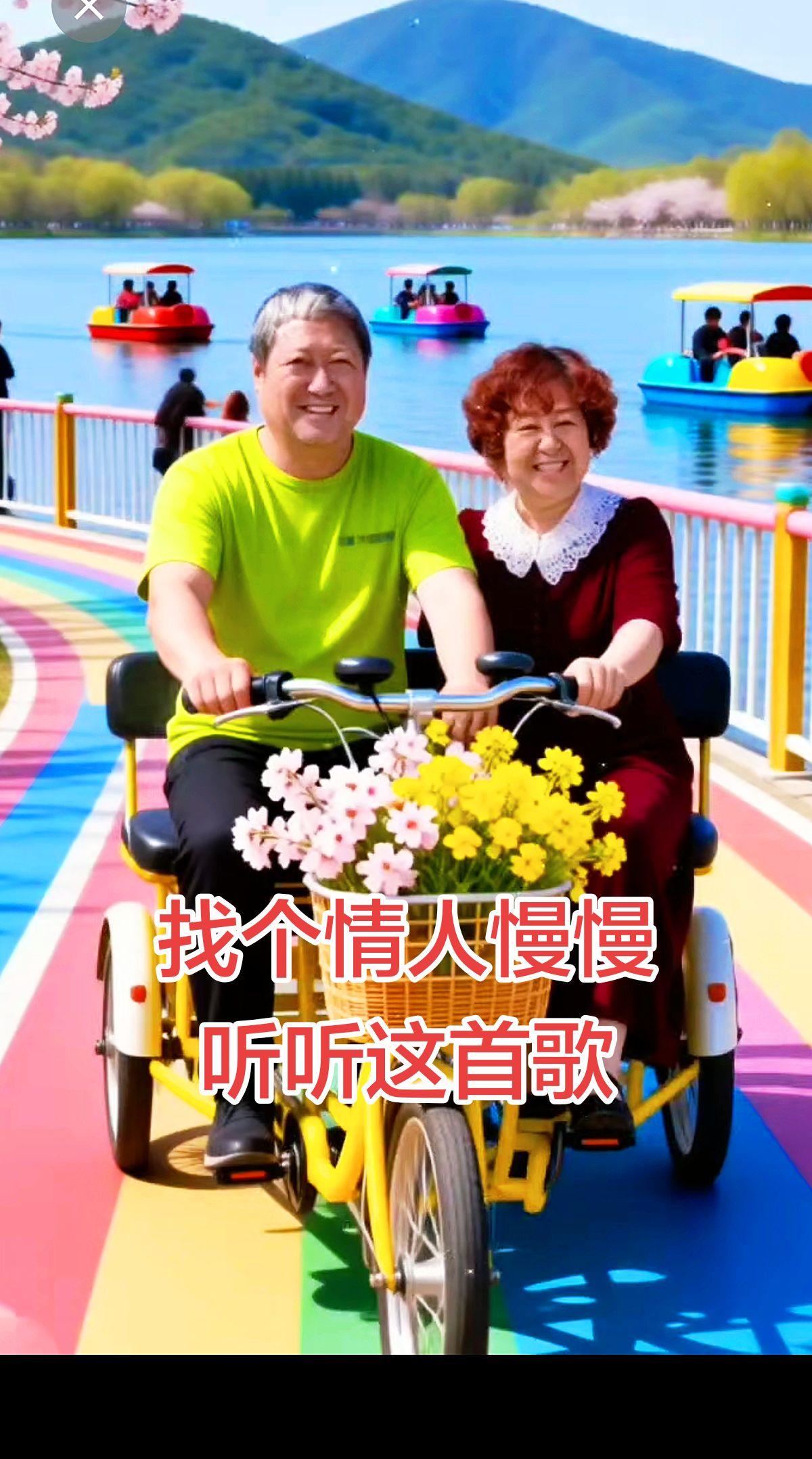 夫妻浪漫骑行 找个情人慢慢听听这首歌！在这条五彩斑斓的骑行路上，每一段风景都是一