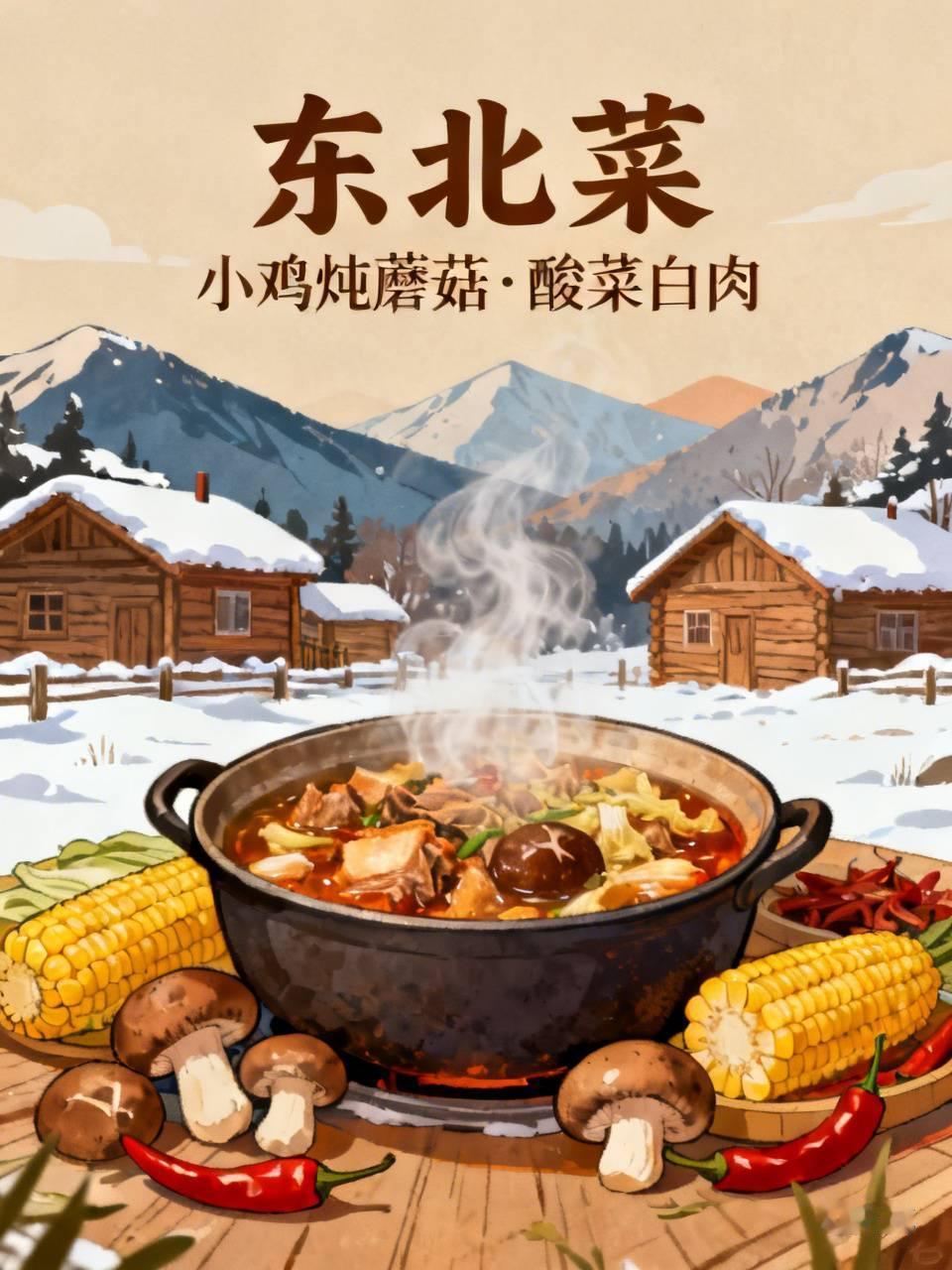 东北好吃的菜是啥菜?东北的特色菜可太多了，小鸡炖蘑菇，酸菜白肉，那都是咱东北人的