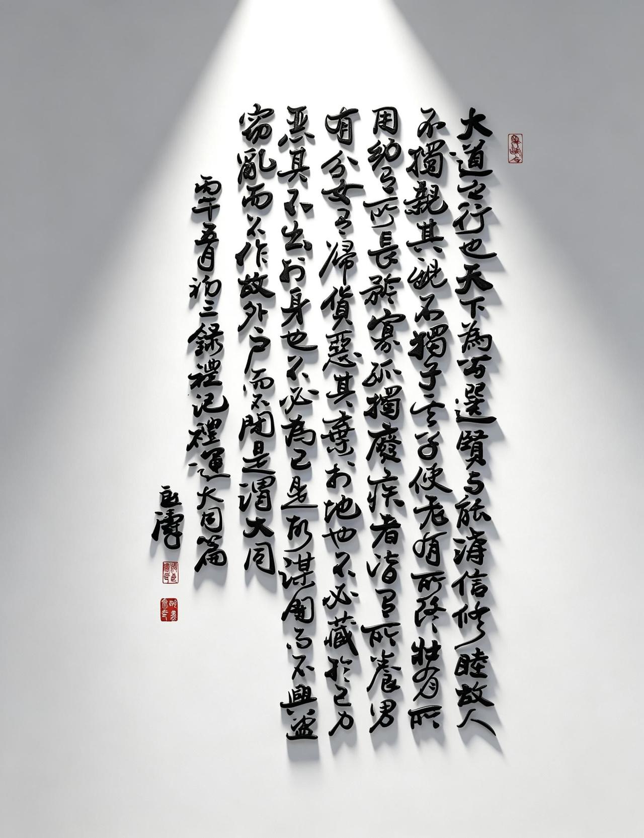 录《礼运大同篇》，写的不仅是字，更是一种心境。行楷的流动，恰如对“天下为公”的向