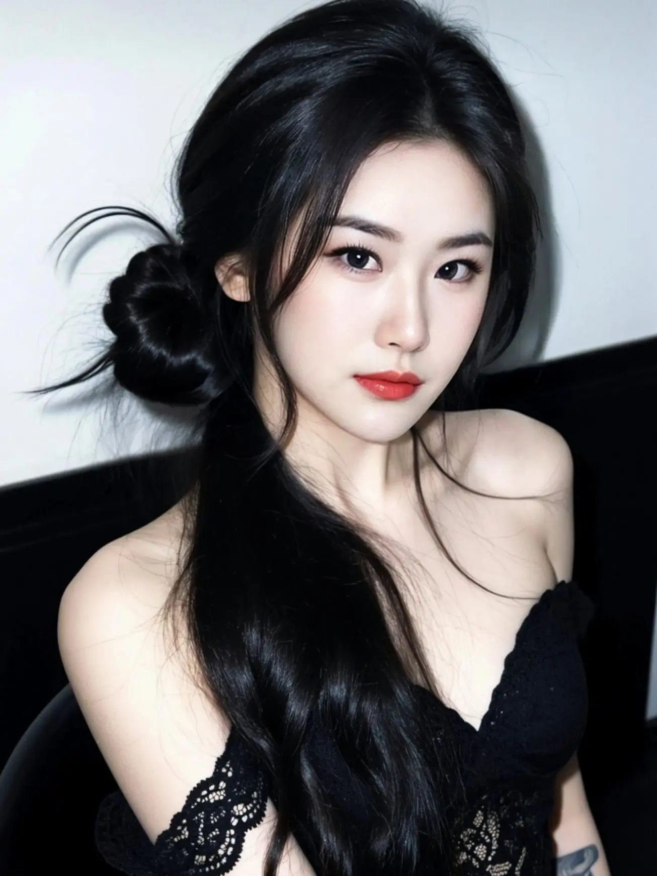 AI黑纱氛围感写真 ai创作