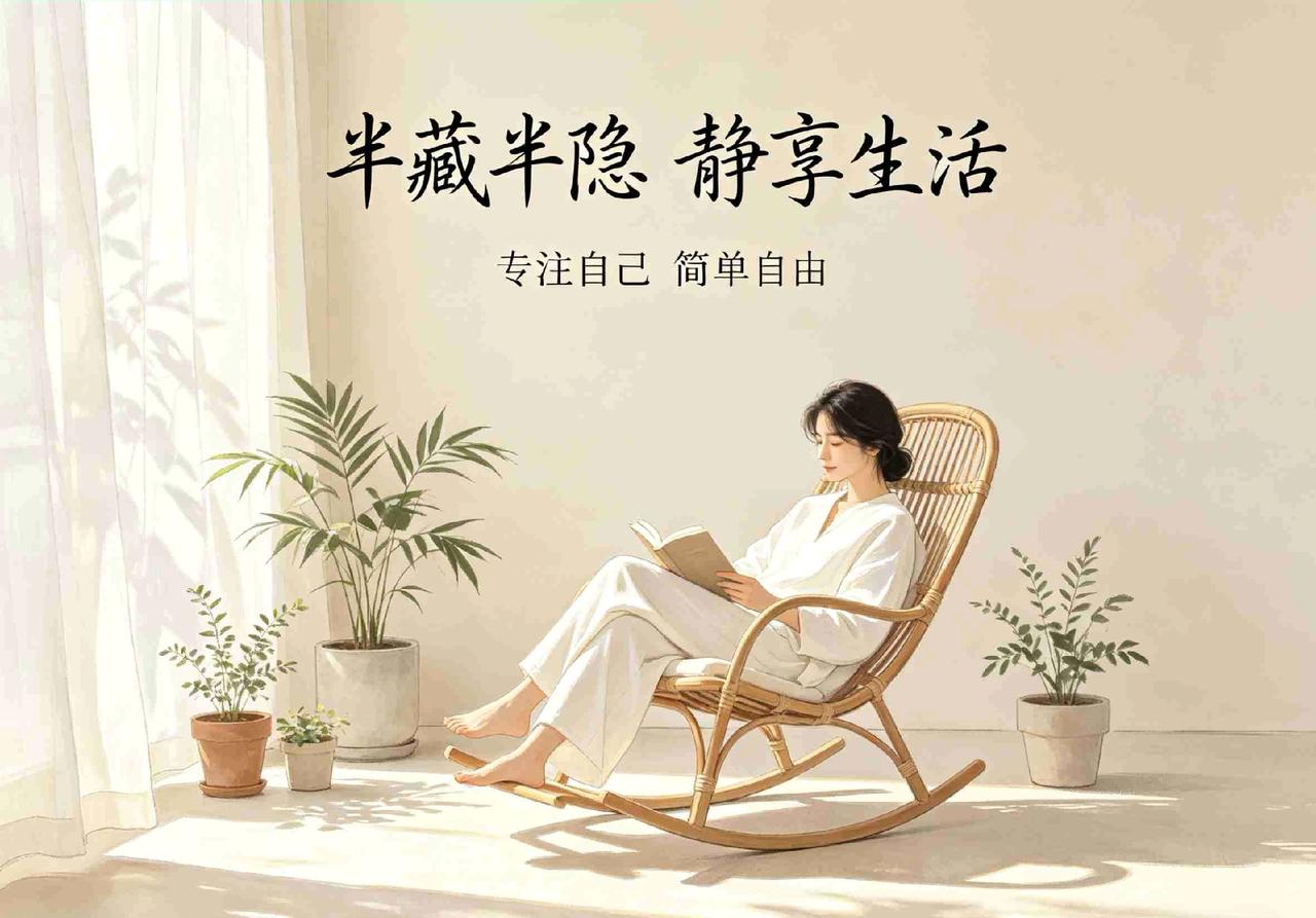 人生最好的状态，是适时销声匿迹，半藏半隐。慢慢你会发现，人除了赚钱，其实不需要太