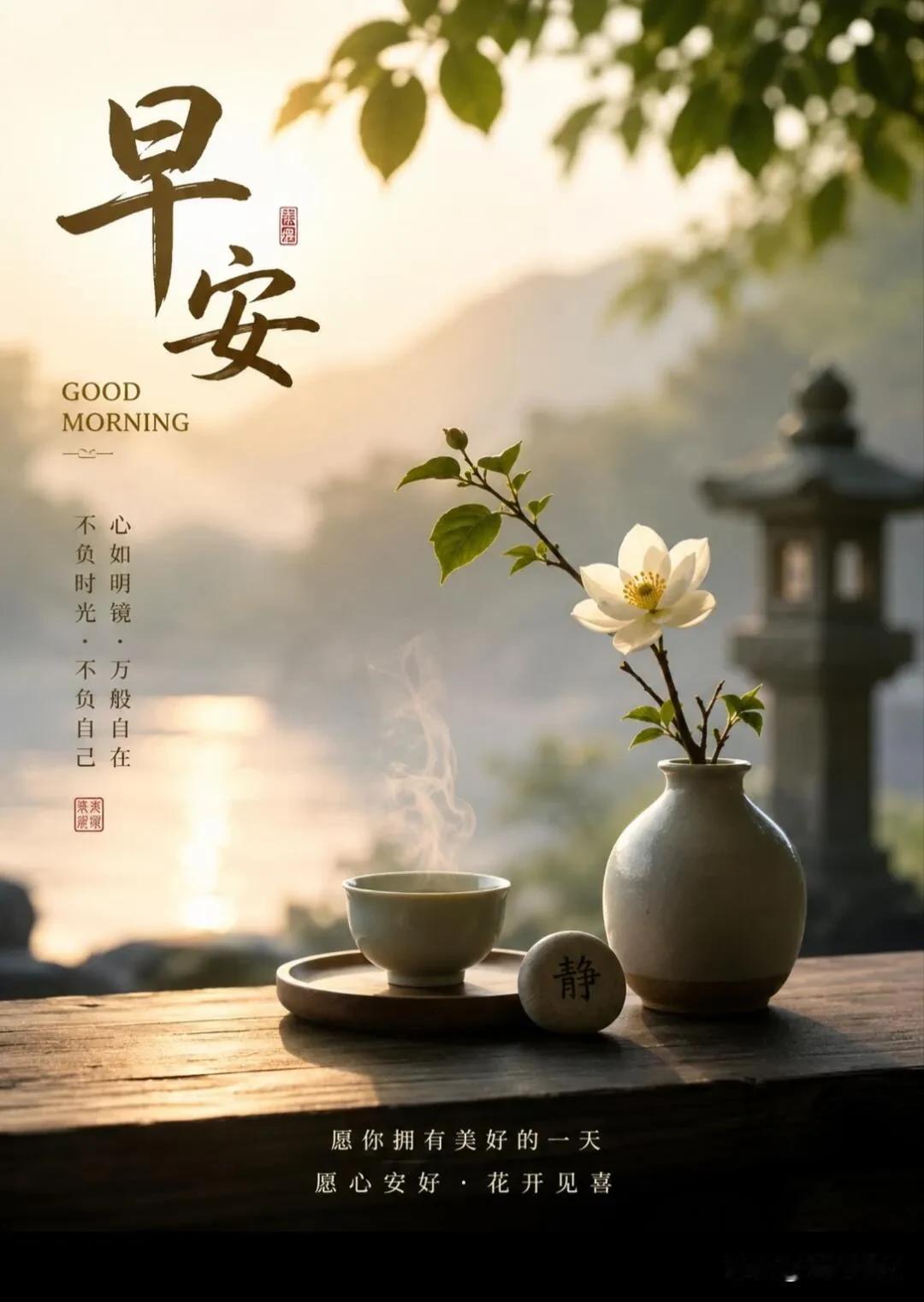 迎着晨光出发，保持热爱，不负每一个清晨，早安。