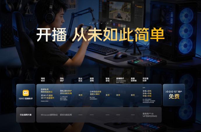 iQOO15T 支持游戏直播助手前段《洛克王国·世界》刚开服热度很高，而且平台激