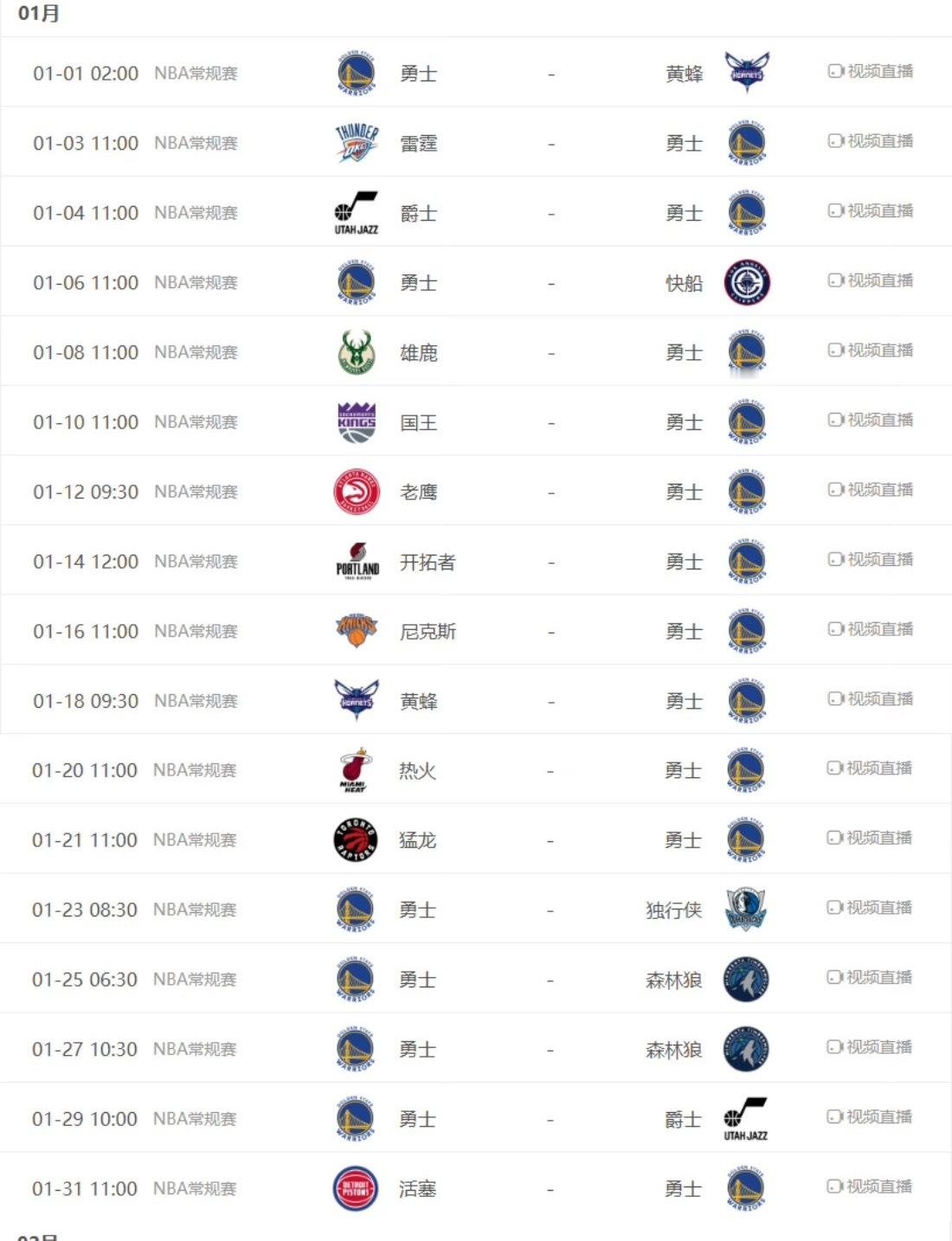 这是26年首月的赛程有17场比赛  其中6个客场11个主场2个背靠背 这个月是勇