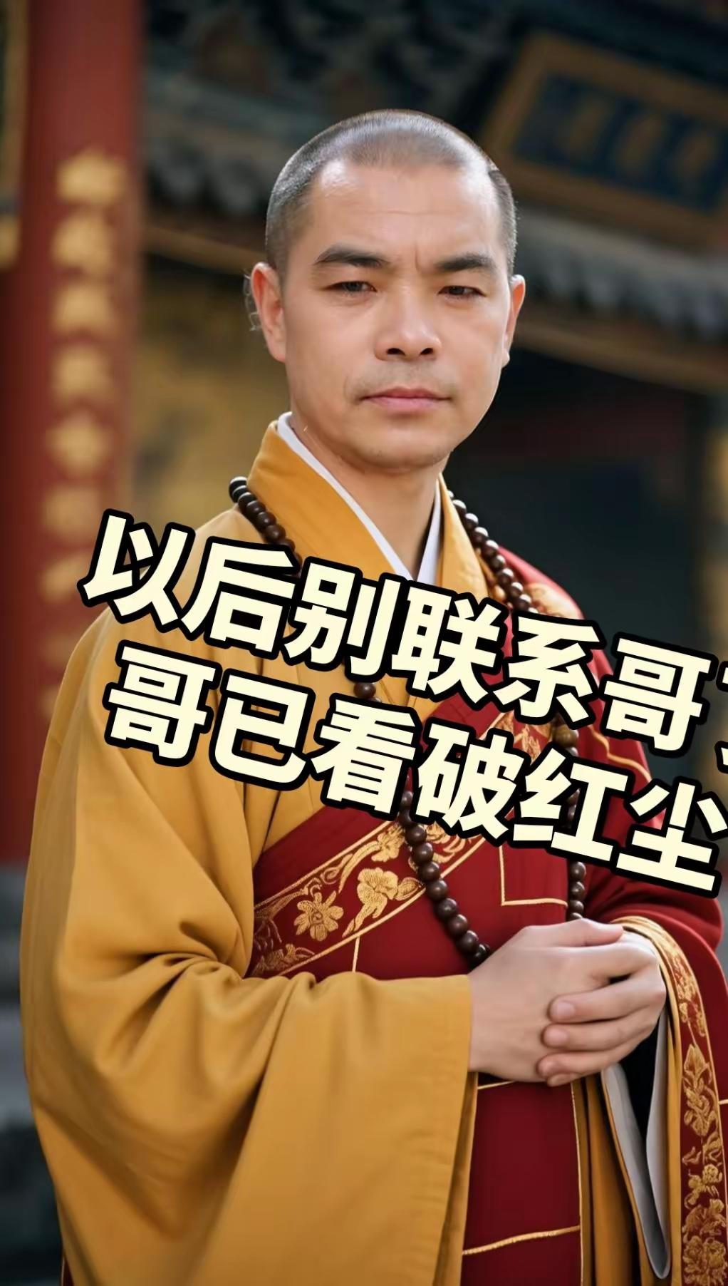 红尘已看破，
南山去打坐。
养性去修身，
终生古刹过。