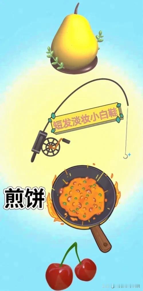 大梨 鱼竿 煎饼 樱桃，打一成语————
提示友友们一下，成语第二个字是竿哦！