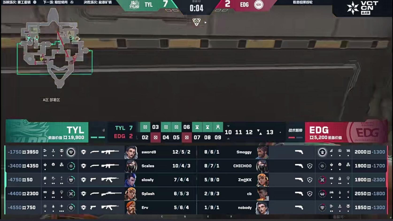 TYL启点赛再战EDG 2026VCTCN启点赛这情况真叫个暂停吧，连续丢分以后