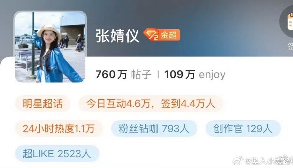 王楚然的超like就要超过张婧仪了 