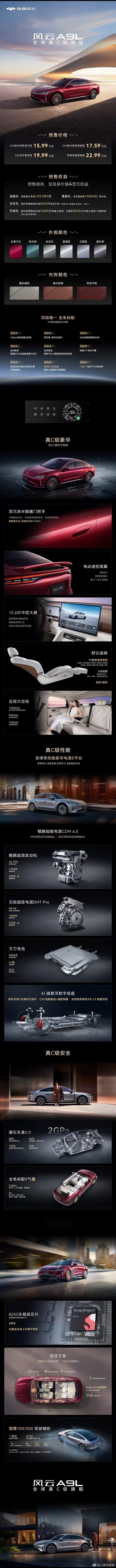 预售15.99万起，一图看懂风云A9L！全球真C级旗舰风云A9L预售奇瑞汽车奇瑞