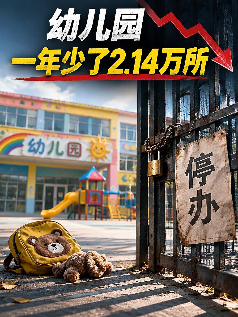 去年全国幼儿园减少2.14万所前几年大家还在喊"入园难、入园贵"，拼命盖园扩学位