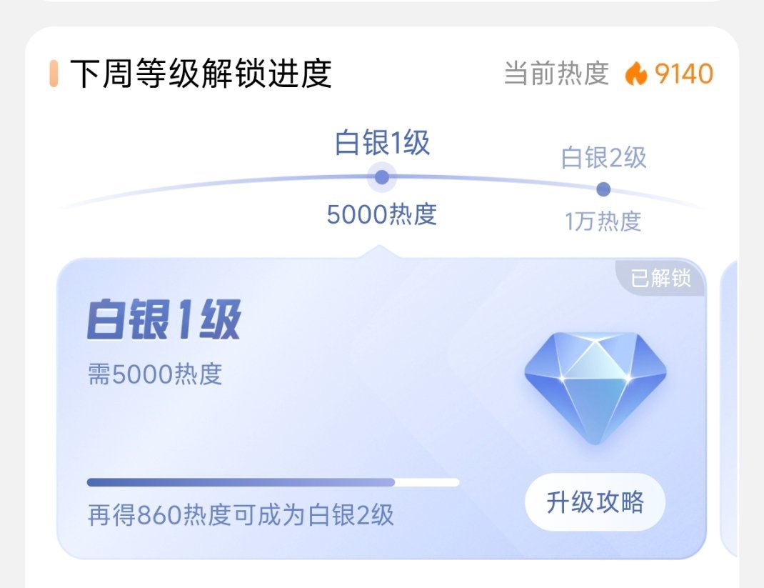 FreenBecky freenbecky 就差800多就上升一个等级了，大家都