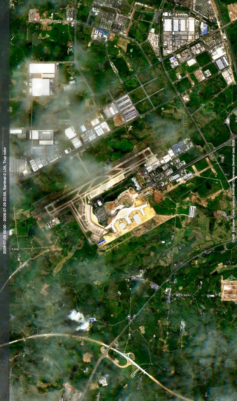 合肥新桥机场最近高清卫星图（7.29）