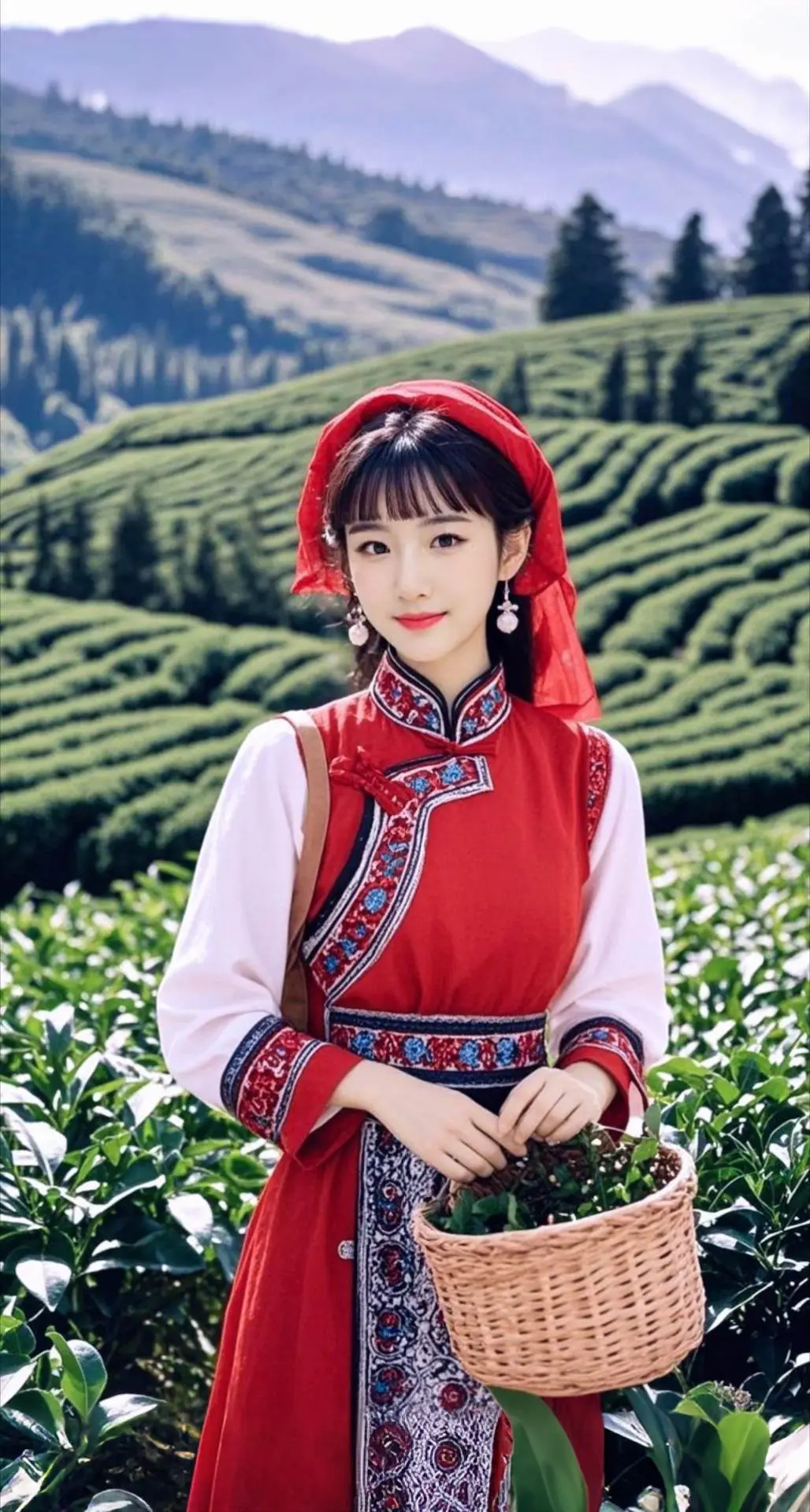 AI扩图 AI茶山佳人