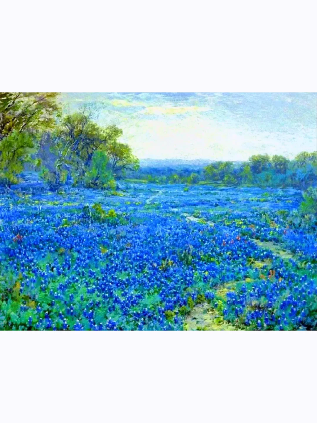 他笔下的蓝色绝美，梦幻又宁静！