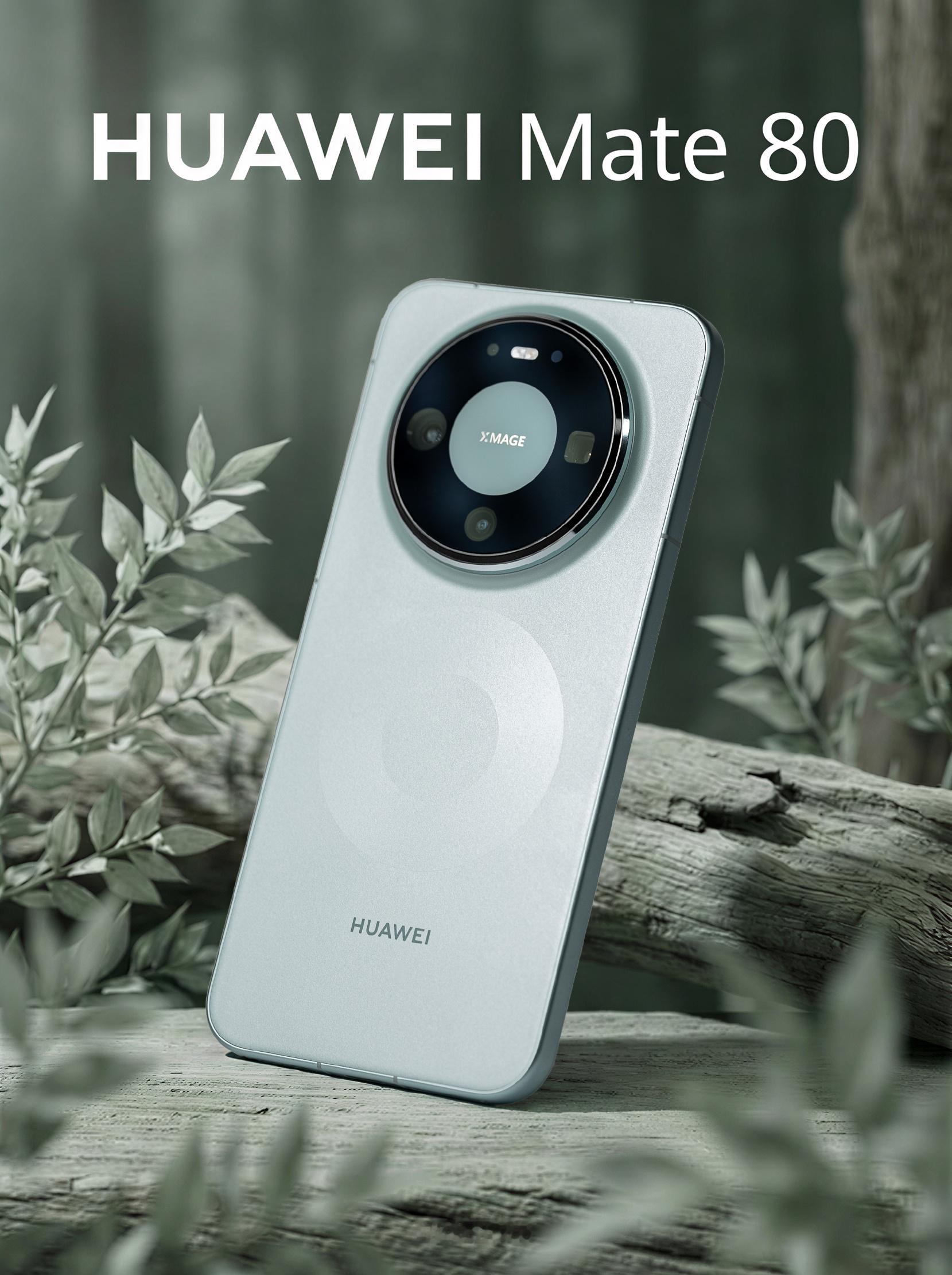 HYK图赏｜华为Mate 80云杉绿版本，机身以冷色调为主，摸起来是哑光质感，在