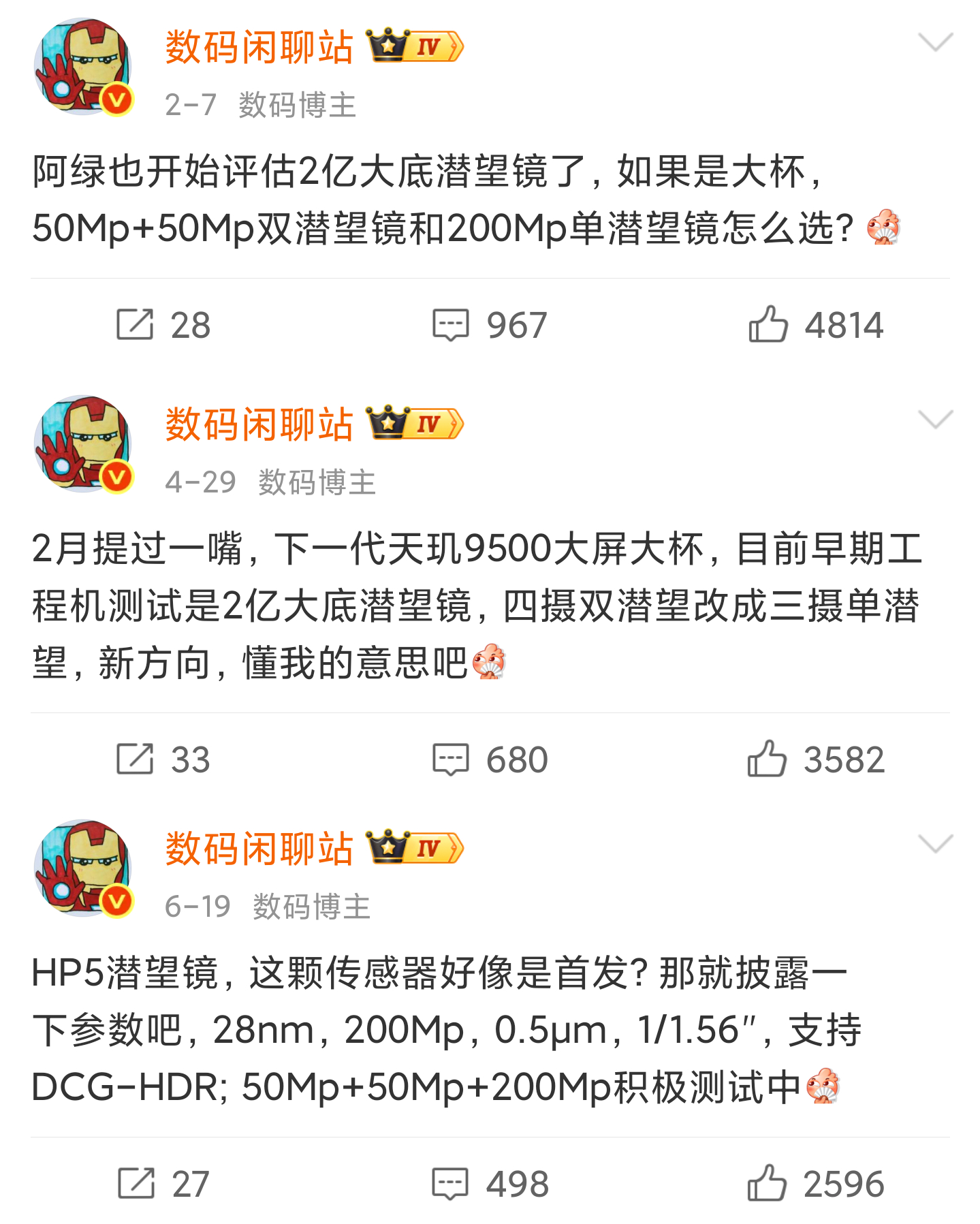 2月就被我猜中了，Find X9 Pro改用2亿单潜望镜方案，200Mp HP5