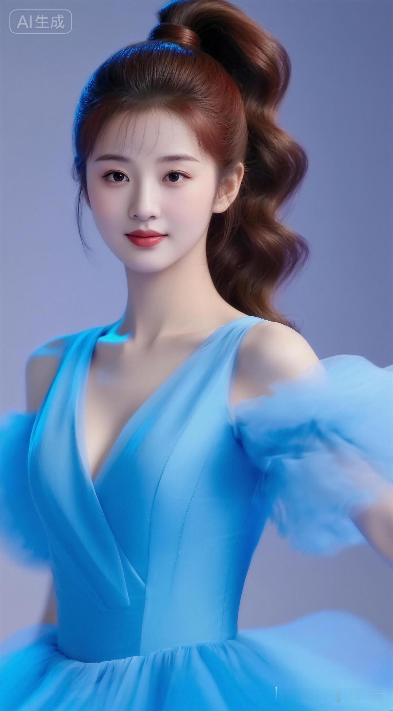 蓝光如雾，旋律悠扬。她随乐翩跹，身姿婀娜。特写之下，眼眸低垂又轻抬，长睫染着光晕