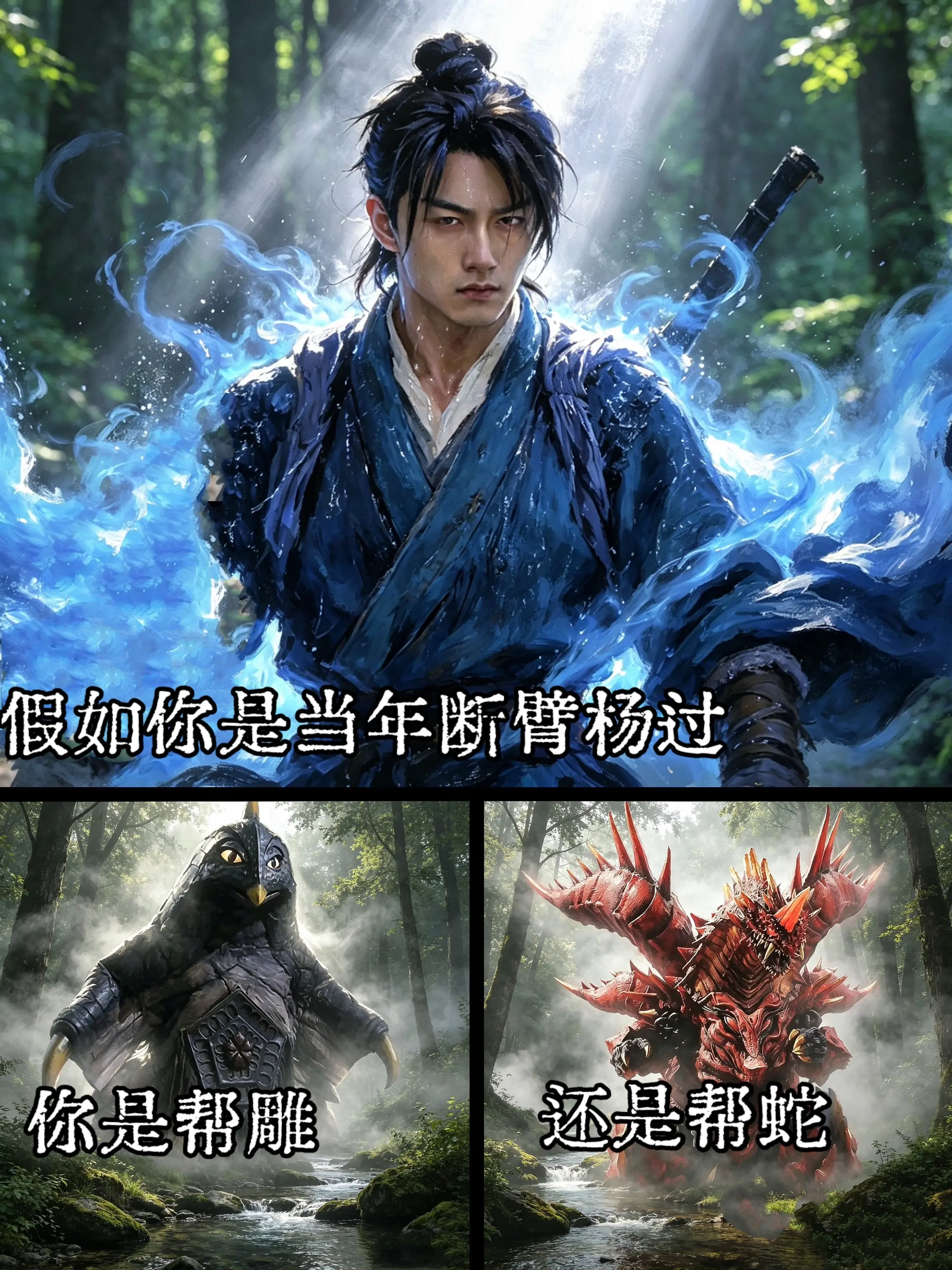 杨过为什么当年救雕不救蛇？