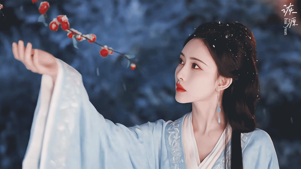 孟子义 《百花杀》 沈汐和 / 动图☽ 首发片花蓝衣 下雪❄️❄️❄️美人与花?