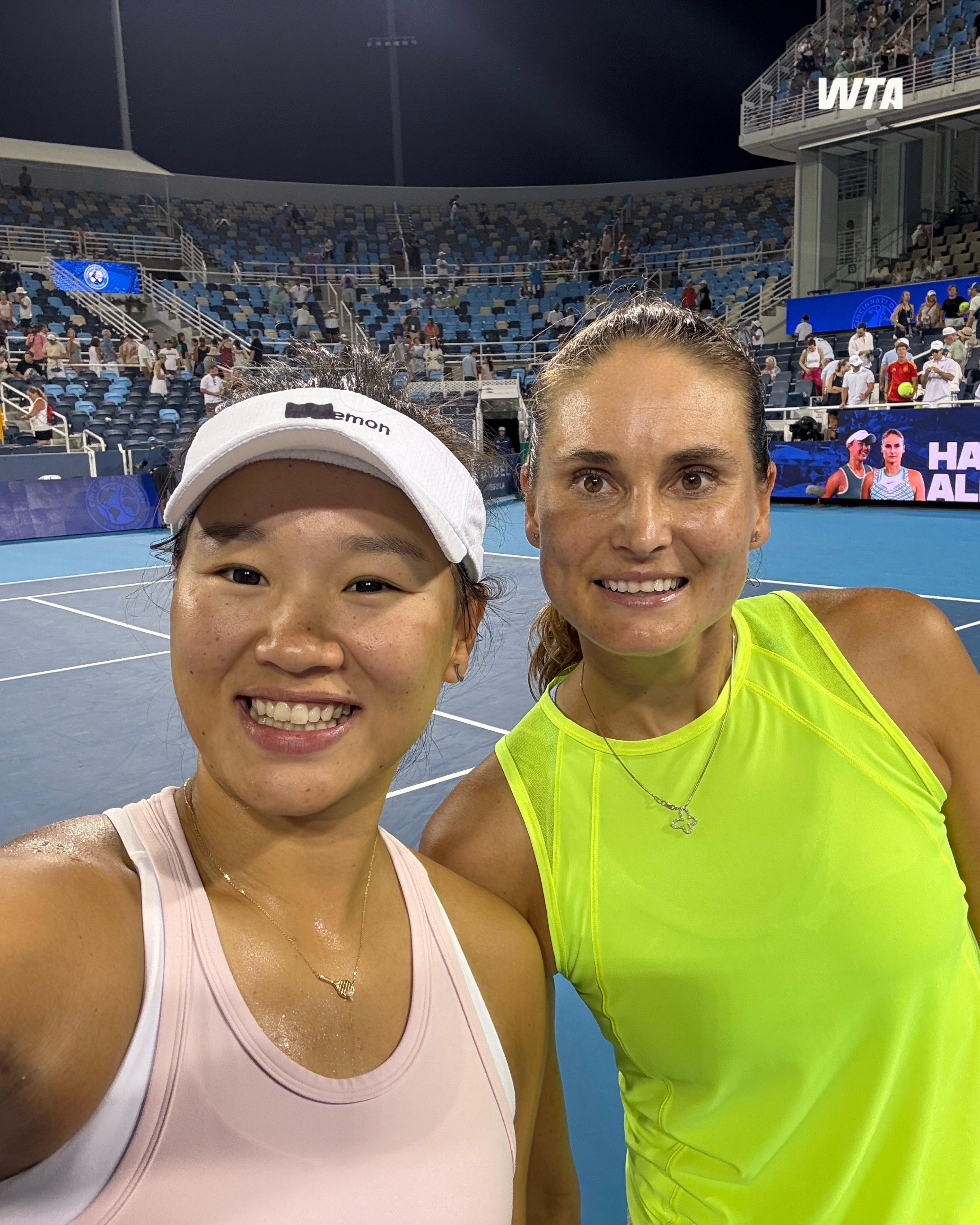 阿德莱德 🏆巴特洪堡 🏆辛辛那提 ❓郭涵煜和帕诺娃今年搭档参加七站巡回赛，其