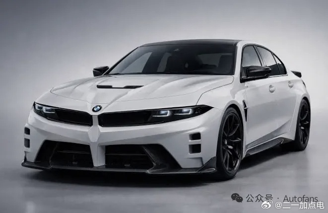 宝马新m3泄露图和假想图，新3系我不喜欢的是那个屁股，如果能加个宽体和尾翼的话，
