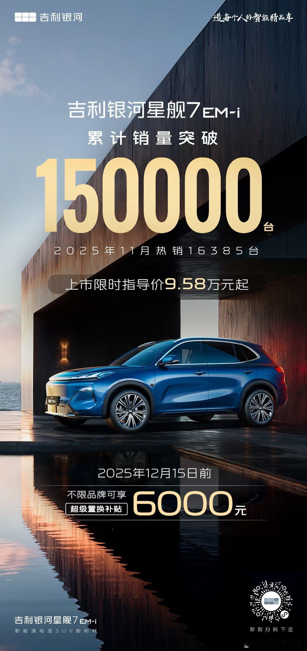 吉利银河星舰7EM-i 热销中累计销量突破150000台与用户共赴美好旅程上市限