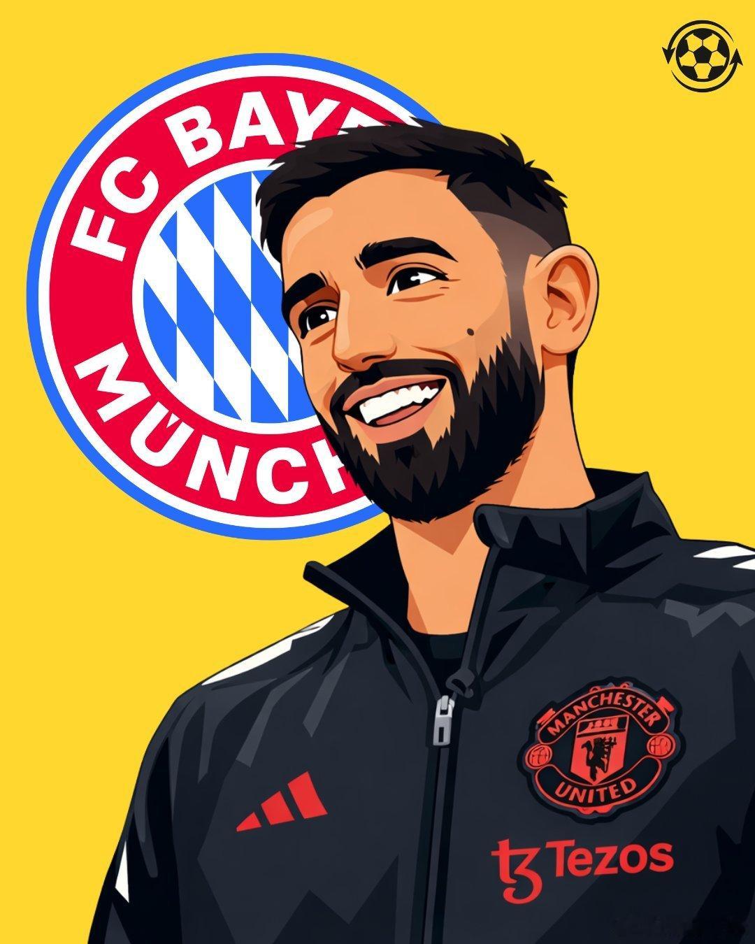 🚨曼聯中場球員布魯諾·費爾南德斯已經進入拜仁慕尼黑的視野——這種情況已經持續了