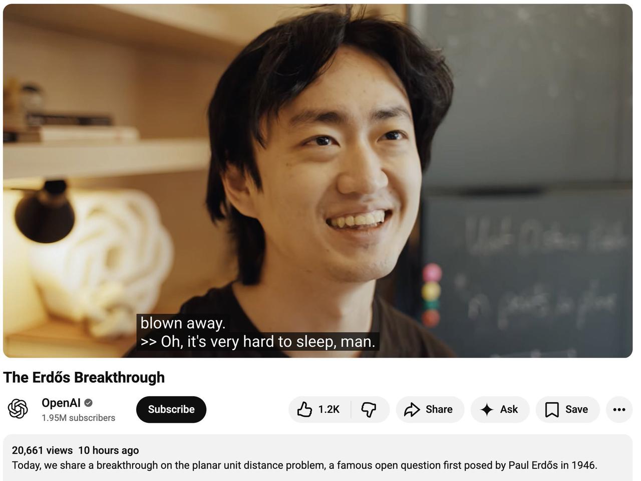 当数学人说：“这让人很难睡得着 bro” 
而不是生意人说这话的时候

“Ope