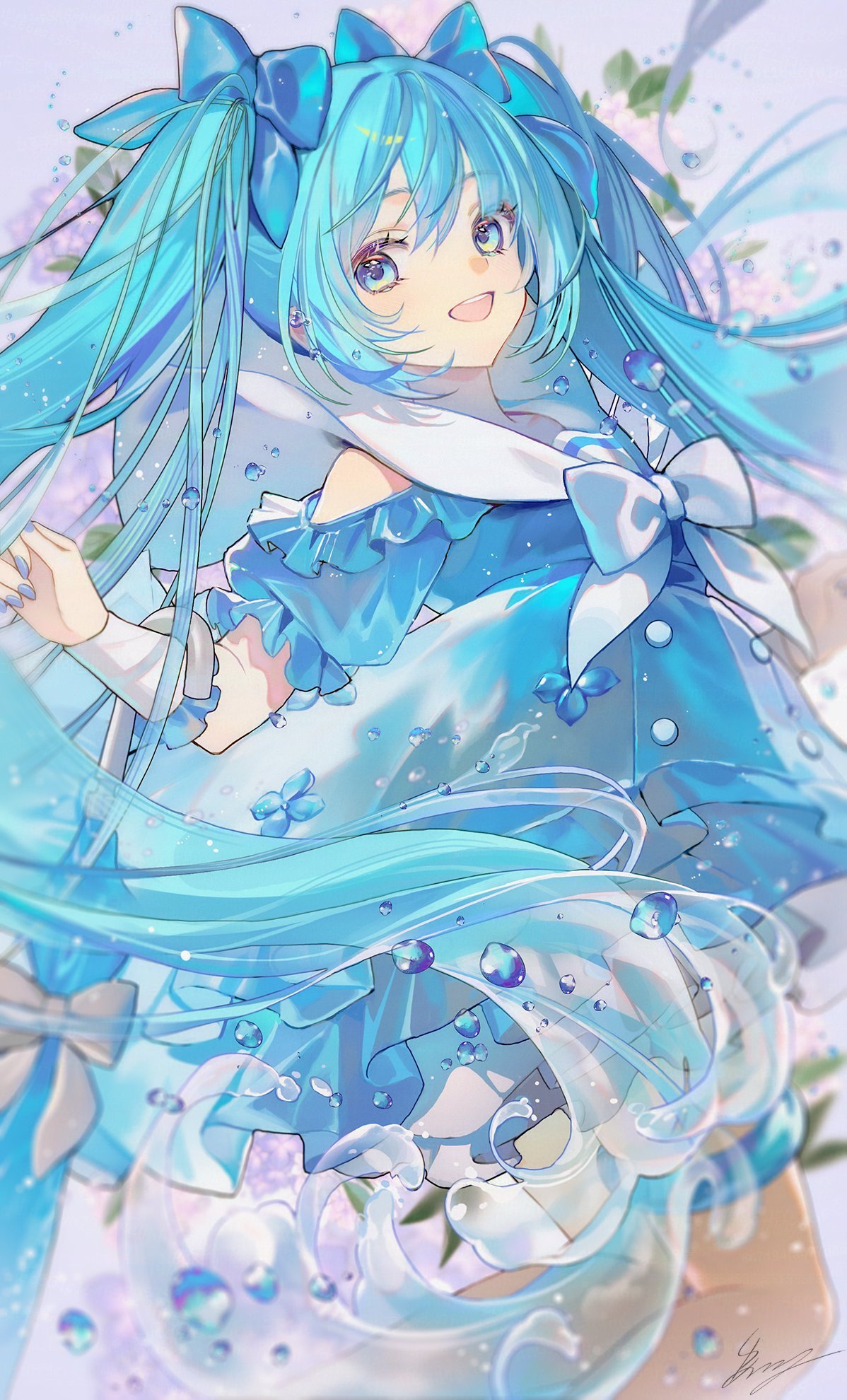 初音未来动漫仲夏狂欢季 就这个miku殿下真的太美了.绘：somewherei_