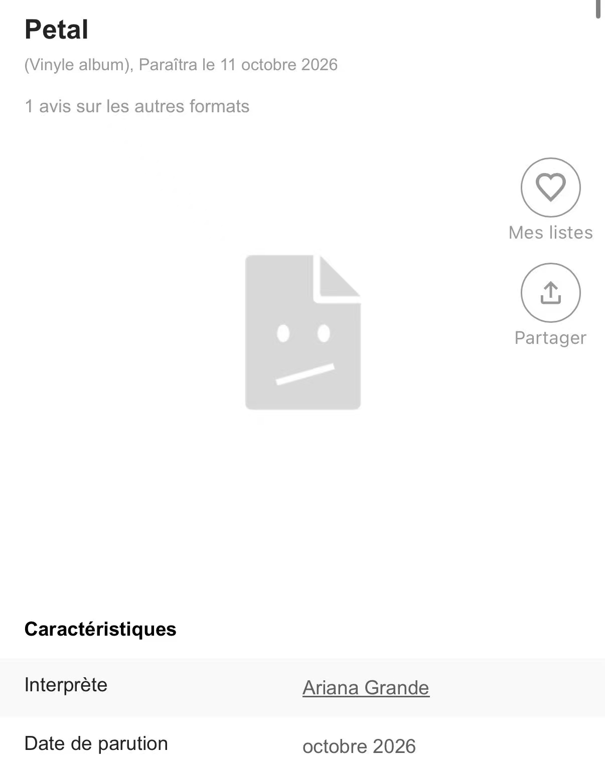 ArianaGrande 🚨🚨🚨根据唱片网站透露的信息来看，petal将会