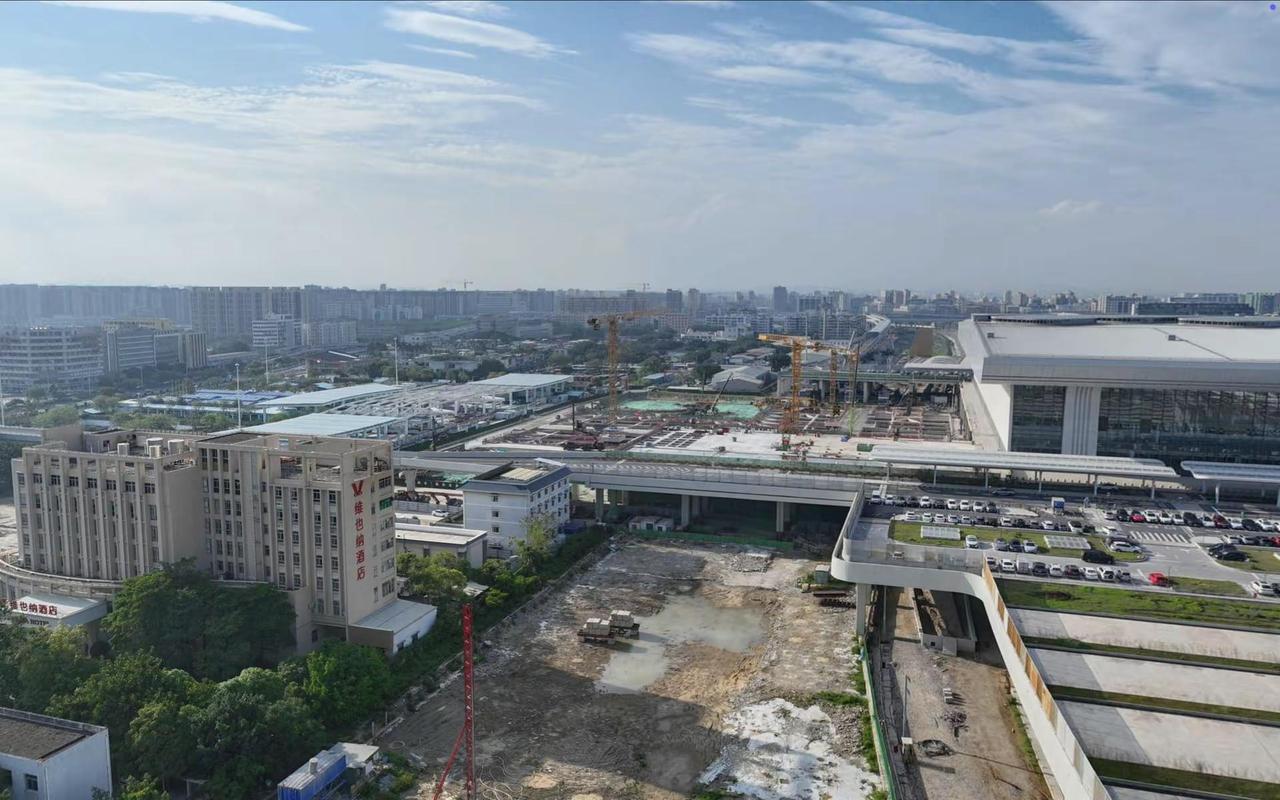 5月23日汕头站西站房及枢纽一体化工程。汕头 汕头站 高铁