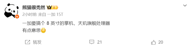 有消息爆料称，一加将会入局掌机市场，将会推出一款安卓掌机，采用8英寸屏幕，搭载天